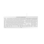 CHERRY STREAM KEYBOARD - Wired Keyboard - Super Quiet Keystroke - Unique Typing Feel and Flat Design - German Layout (QWERTZ), White-Grey