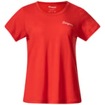 Bergans Bergans Women's Rabot Emblem Wool Tee Fire Red XL, Fire Red