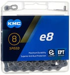 KMC Unisex's E8 EPT 8 Speed Chain, Dark Silver, 122 Links
