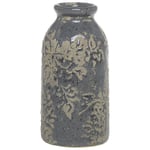 Chic Antique Denmark Antibes Flaska Blommönster Gråblå Stor