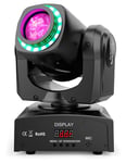 Audibax Boston 30 - Tête Mobile pour Disco avec Anneau LED - Lumières LED DJ - Projecteur Mobile Professionnel - 1 Lumière 30W et un Anneau LED Coloré - Flash Disco