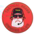 3D Rubber Patch: Tactical Beard Owners Club Röd/Brun
