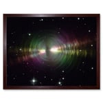 Hubble Space Telescope Image Rainbow Image Of The Egg Nebula Light Ripples Reflecting On The Dying Star's Dust Shells Art Print Framed Poster Wall Dec