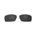 Walleva Black Non-Polarized Replacement Lenses For Oakley Square Wire II