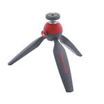 Manfrotto MTPIXI-RD, PIXI Mini Tripod, with Handgrip for Compact System Cameras, DSLR, Mirrorless, Video, Compact Size, Adapto and Aluminium, Red