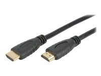 TECHly - HDMI-kabel med Ethernet - HDMI hane till HDMI hane - 6 m - dubbelt skärmad - svart - formpressad