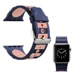 Apple Watch Series 4 40mm dual-color silicone watch strap - Blue / Pink