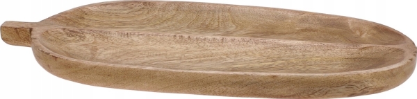 Bladformad Serveringsbräda, Mangoträ, 40 X 18 Cm