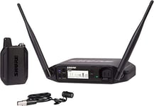 Shure GLXD14+/85 Dual Band Pro Digital Wireless Microphone System for Interviews, Presenting, Theater - 12-Hour Battery Life, 100 ft Range | WL185 Lavalier Mic, Single Channel Receiver