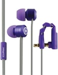 Noise Isolating Supper Bass Metal Purple 3.5mm Plug In-Ear Earphones Headphones
