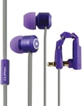 Noise Isolating Supper Bass Metal Purple 3.5mm Plug In-Ear Earphones Headphones 