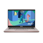 MSI Modern 14 (C12M-640UK) 14.0" FHD IPS-Level, Intel 12th Gen i5-1235U, Intel Iris Xe Graphics, DDR IV 8GB (3200MHz), 512GB NVMe PCIe SSD, Intel WIFI 6, Windows Home 11 - Beige Rose