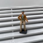 F611 - Greenhills Scalextric Carrera Seated Man Spectator 1.32 Scale Hand Painte