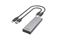 Hama 00200764, SSD-kabinett, M.2, M.2, 10 Gbit/s, USB-tilkobling, Grå
