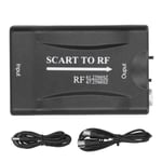 Mxzzand SCART to for RF Adapter SCART Video converter Easily Convert USB Charging for DVD TV Box Network Box Game Console