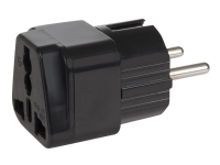 Maclean Energy MCE155 - Adapter för effektkontakt - 110-250 V - 13 A - svart - Storbritannien, Europa