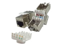Netrack Keystone Jack Module - Modulär Insättning - Cat 6 - Ftp - Rj-45 - Silver