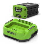 Greenworks, GSK60B2, Startsett, 60V, Universal lader m/ 2Ah Batteri