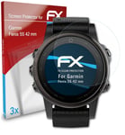 atFoliX 3x Screen Protector for Garmin Fenix 5S 42 mm clear