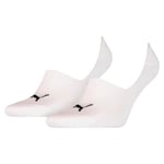 PUMA Men's Pu520w2h Puma Invisible Footie Socks 2 Pairs , White, 38 UK