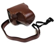 Camera Bag Case for Canon EOS M6 MARK II Faux Leather Coffee CC1130c