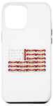 Coque pour iPhone 12 Pro Max Hot Dog Drapeau américain 4 juillet patriotique été barbecue drôle