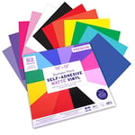 First Edition Adhesive Matte Vinyl | 12 Colours | 52 inc 4 Transfer Tape Sheets | Easy to Cut and Weed | Compatible with Cricut and Other Machines, Multicolour, 12"x12" Bumper Pack