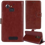 Lankashi Stand Premium Retro Business Flip Leather Case Protector Bumper For Doro 5516/5517 2.4" Protection Phone Cover Skin Folio Book Card Slot Wallet Magnetic（Brown）