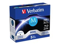 Verbatim M-Disc - 1 styk BD-R XL - 100 GB 4x - printbar overflade for ink jet - cd-boks