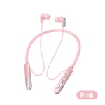 OLAF Neckband Headphones Fone Bluetooth Earphones Wireless Earbuds With Mic Sports Handsfree Bluetooth Headset Magnetic HIFI TWS-Pink-style A