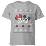 Disney Mickey and Minnie Kids' Christmas T-Shirt - Grey - 3-4 Years