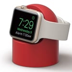 Retro Round Base Silicone Bracket For Apple Watch (White) (Color : Red)