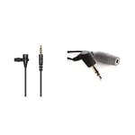 Sennheiser XS Lav, Omnidirectional Clip-On Lavalier Microphone with 3.5mm TRRS Connector for Mobile & PCs, 509260 & RØDE SC3 3.5mm TRRS to TRS Adaptor, Modem