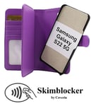 Skimblocker XL Magnet Fodral Samsung Galaxy S22 5G (SM-S901B/DS) (Lila)