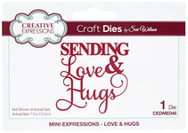 Sue Wilson Mini Expressions Collection Die - Love & Hugs, Metal, 7 x 7 cm