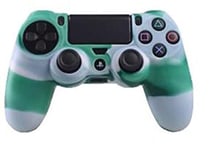 G-MOTIONS - PS4 case silicone case - protection and better grip for your PS4 controller (white green)