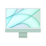 Apple iMac 2021 all-in-one desktop computer with M1 chip: 8-core CPU, 7-core GPU, 24-inch Retina display, 8GB RAM, 256GB SSD storage, 1080p FaceTime HD camera, matching accessories; Green