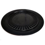 FDKJOK Portable Indoor Stovetop Pan Outdoor BBQ Grill Tray Smokeless Cooking Round(Black)