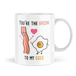 Funny Mugs Valentines Day Mug You're The Bacon to My Eggs Leaving Work Mug Colleague Office Birthday Novelty Naughty Profanity Banter Joke Coffee Cup MBH530
