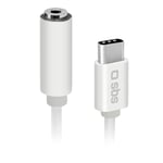 SBS USB-C til 3.5mm Jackstick Adapter - Vit