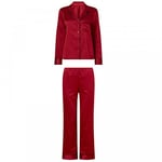 Calvin Klein Women's L/S Pant Set 000QS6551E Pyjamas, Red (RED Carpet), L