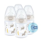 4x NUK First Choice Baby Feeding Bottle 0-6 Months Temperature Control 150ml