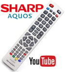 Genuine Sharp Aquos Remote Control For Full HD Smart LED Freeview TV'S