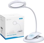Magnifying Lamp,eSynic Daylight LED Magnifying Lamp Rechargeable Magnifying Ill