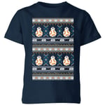 Star Wars BB-8 Pattern Kids Christmas T-Shirt - Navy - 5-6 Years