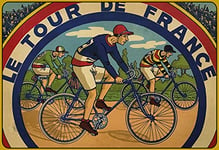 Schatzmix Plaque Murale en métal Motif Le Tour de France 20 x 30 cm