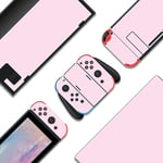 BelugaDesign Solid Color Switch Skin | Cute Pastel Sticker Wrap Vinyl Decal | Compatible for Nintendo Switch (Switch Standard, Pink)