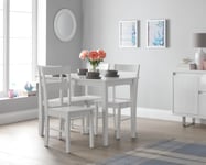 Habitat Chicago Table & 4 Chairs - White