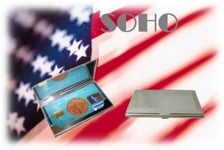 Kreditkortshållare SOHO RFID Skydd Silver