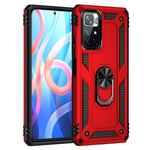 Xiaomi Poco M4 Pro 5G Military Armour Ring Case Red